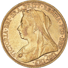 Münze, Australien, Victoria, Sovereign, 1895, Melbourne, SS+, Gold, KM:13