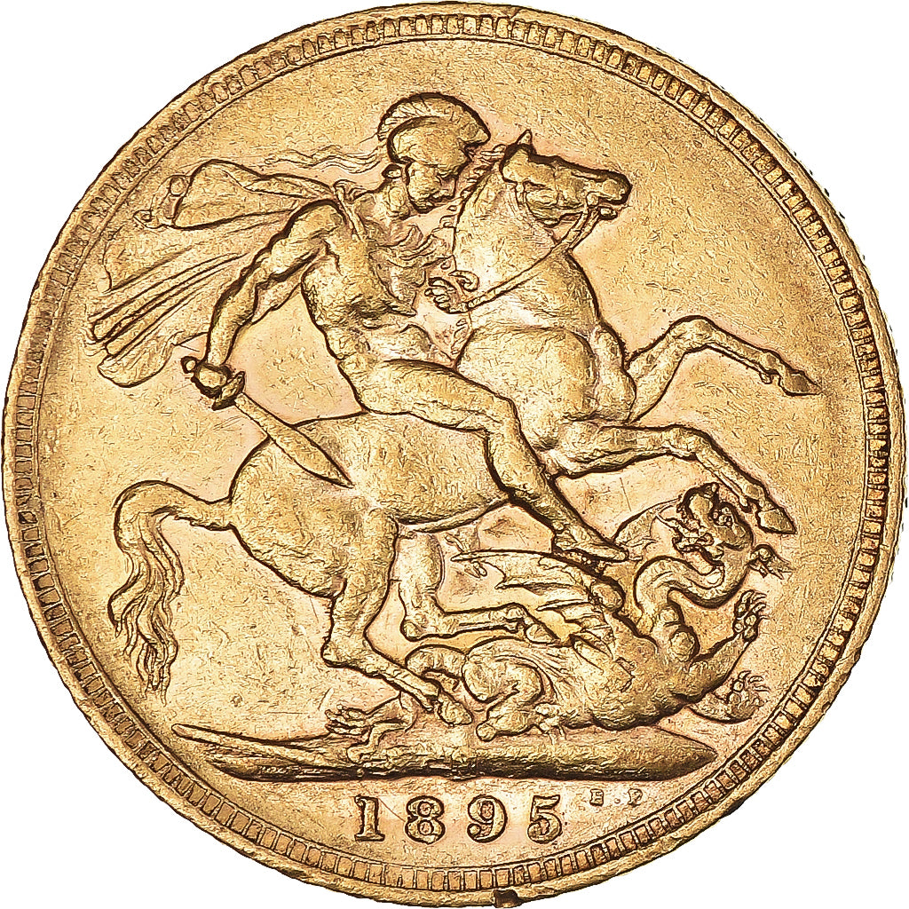 Münze, Australien, Victoria, Sovereign, 1895, Melbourne, SS+, Gold, KM:13