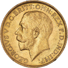 Moeda, Austrália, George V, Sovereign, 1918, Sydney, AU(50-53), Dourado, KM:29