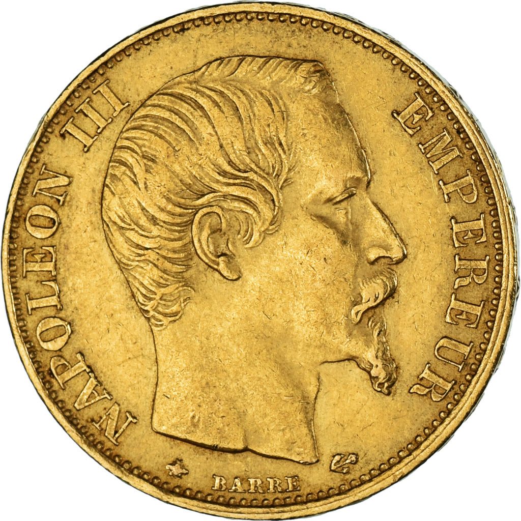 Münze, Frankreich, Napoleon III, 20 Francs, 1859, Strasbourg, SS, Gold