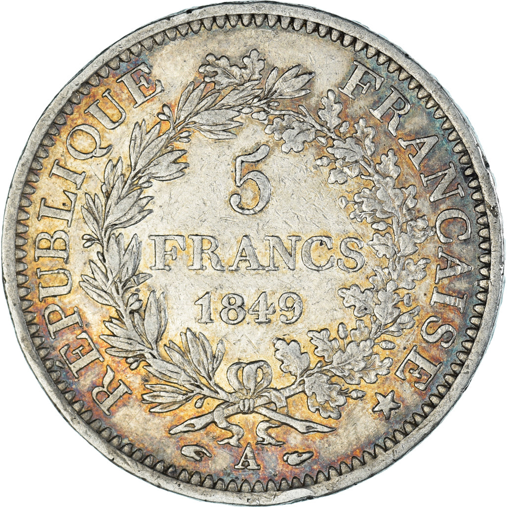 Coin, France, Hercule, 5 Francs, 1849, Paris, VF(30-35), Silver, KM:756.1