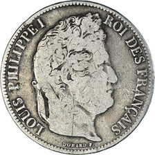 Coin, France, Louis-Philippe, 5 Francs, 1840, Bordeaux, VF(20-25), Silver