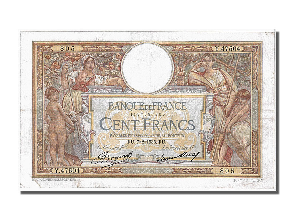 100 Francs Luc Oliver Merson type 