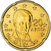 Grécia, 20 Euro Cent, 2009, Athens, AU(55-58), Latão, KM:212