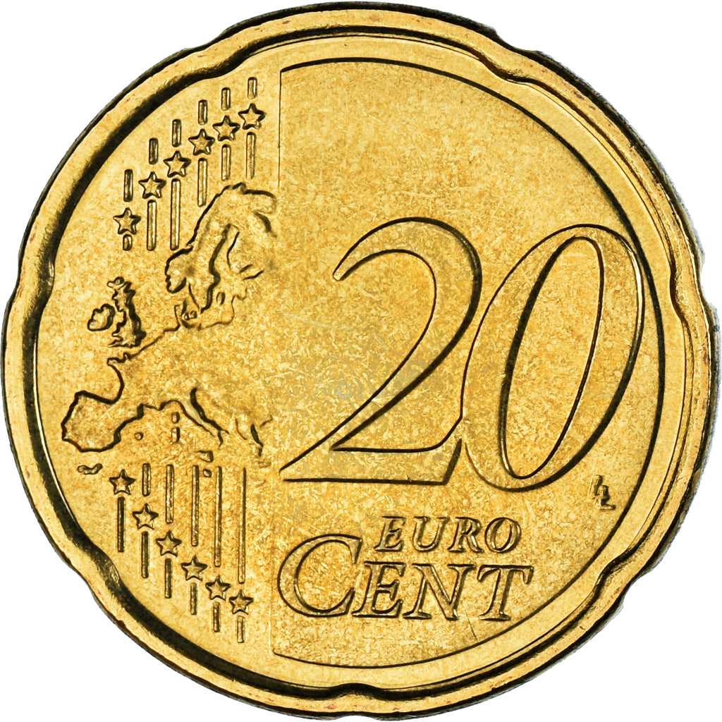Griechenland, 20 Euro Cent, 2009, Athens, VZ, Messing, KM:212