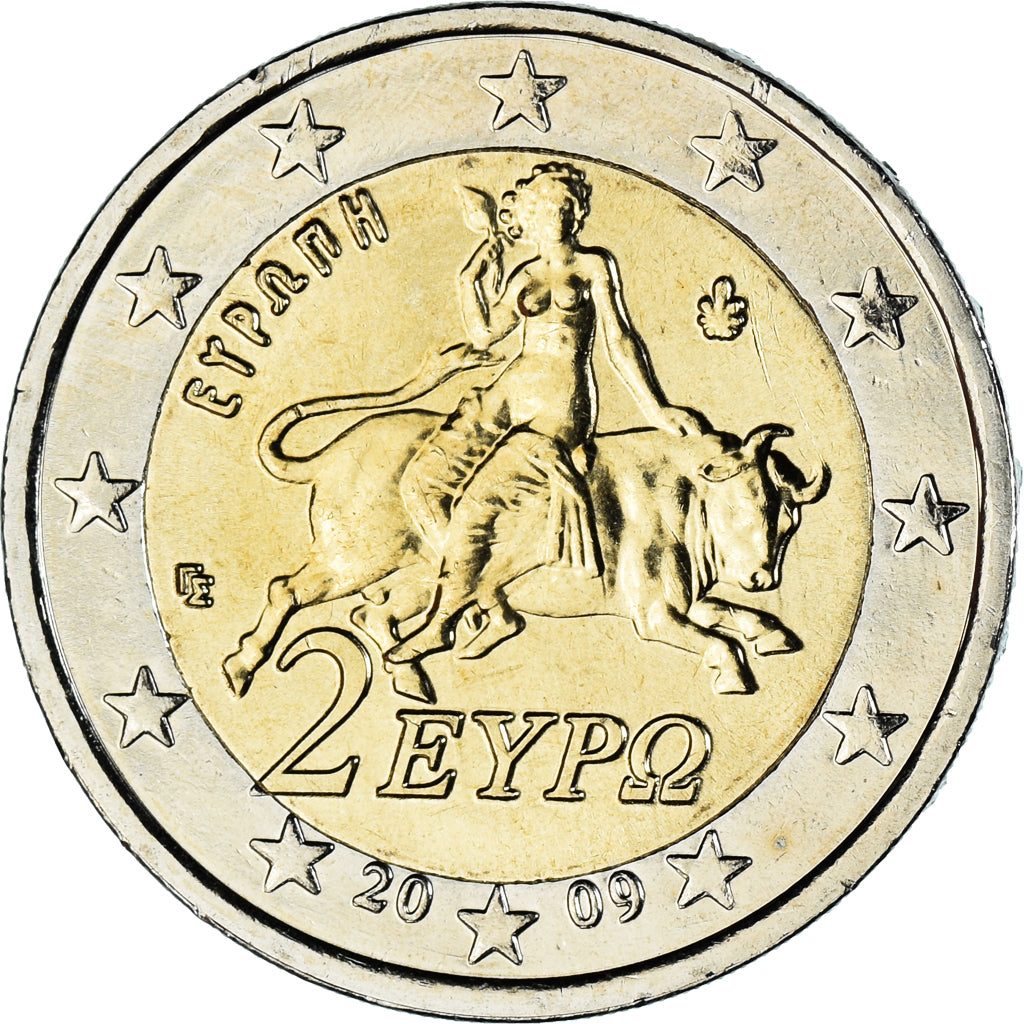 Greece, 2 Euro, 2009, Athens, MS(60-62), Bi-Metallic, KM:215