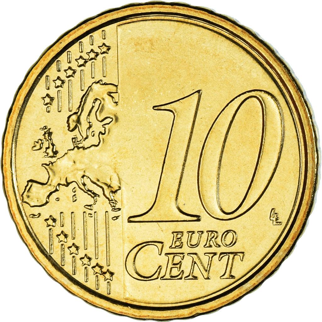 San Marino, 10 Euro Cent, 2013, Rome, AU(55-58), Brass, KM:482