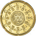 Portugal, 20 Euro Cent, 2009, Lisbon, VZ, Messing, KM:764