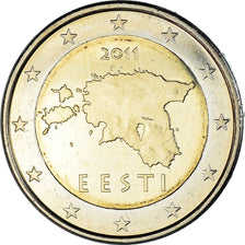 Estonia, 2 Euro, 2011, Vantaa, MS(60-62), Bi-Metallic, KM:68