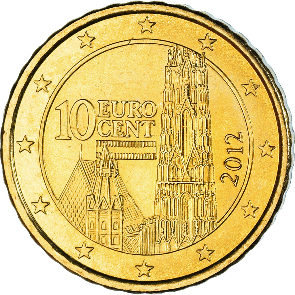 Autriche, 10 Euro Cent, 2012, Vienna, SUP, Laiton, KM:3139