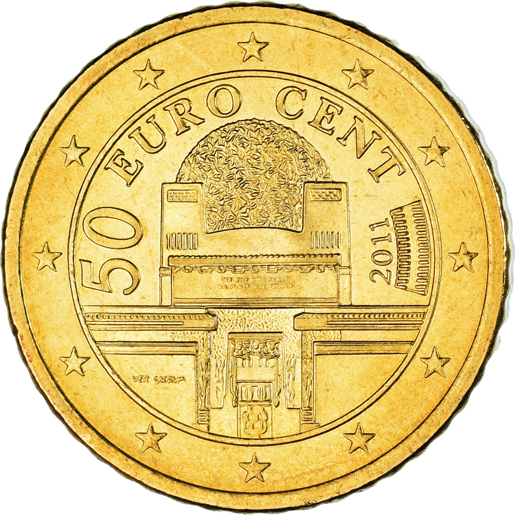 Austria, 50 Euro Cent, 2011, Vienna, AU(55-58), Mosiądz, KM:3141