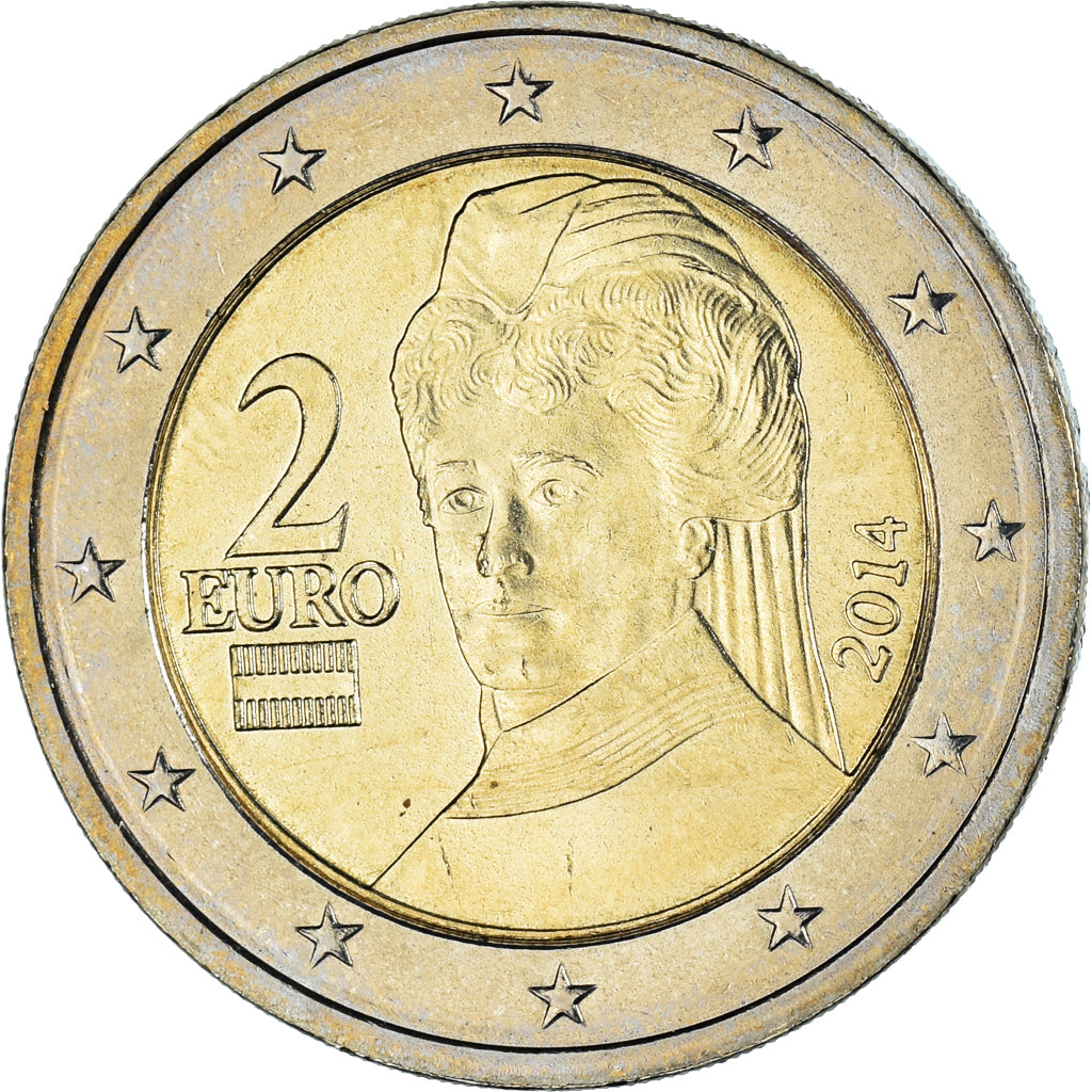 Austria, 2 Euro, 2014, Vienna, MS(60-62), Bi-Metallic, KM:3143