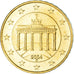 GERMANY - FEDERAL REPUBLIC, 10 Euro Cent, 2004, Munich, AU(55-58), Brass, KM:210