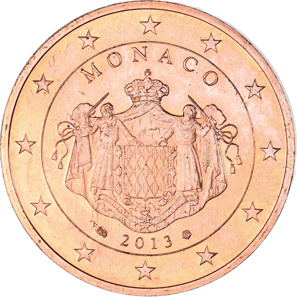 Monaco, 5 Euro Cent, 2013, BB+, Acciaio placcato rame, Gadoury:MC186