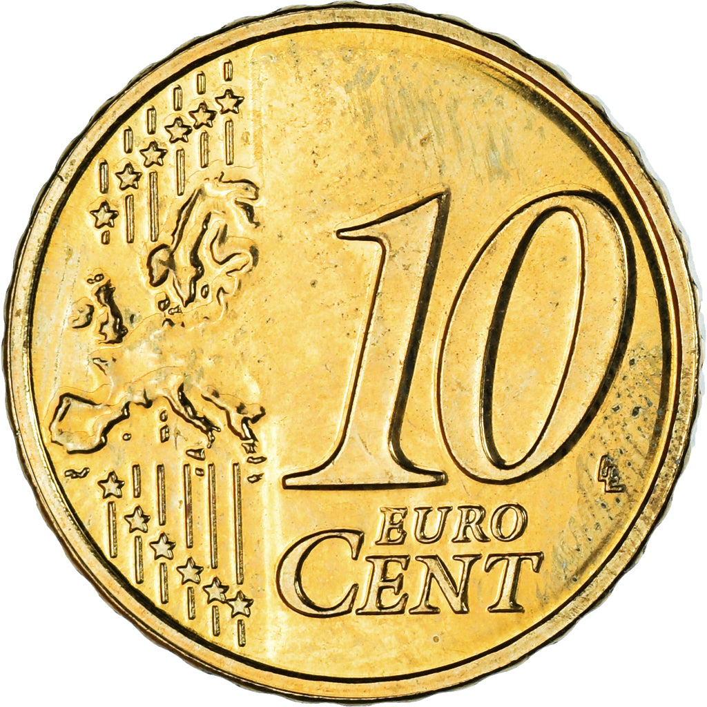 Monaco, 10 Euro Cent, 2013, AU(55-58), Brass, Gadoury:MC188