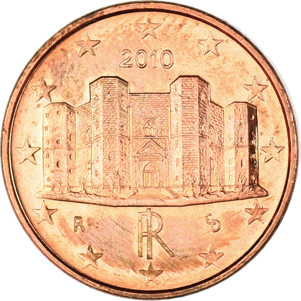 Italy, Euro Cent, 2010, Rome, AU(55-58), Copper Plated Steel, KM:210