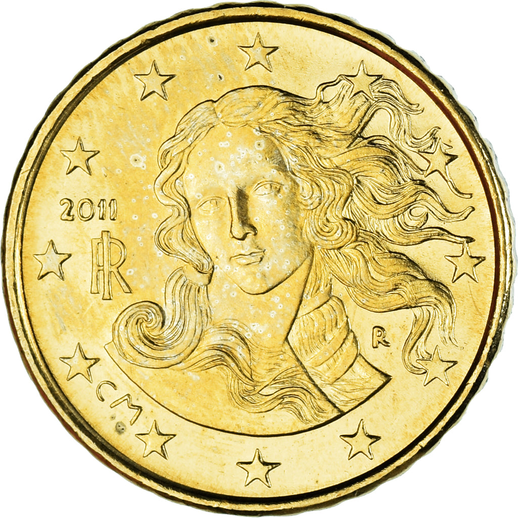 Italia, 10 Euro Cent, 2011, Rome, EBC, Latón, KM:247