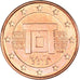 Malta, Euro Cent, 2013, Paris, AU(55-58), Aço Cromado a Cobre, KM:125