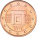 Malta, 5 Euro Cent, 2013, Paris, EBC, Cobre chapado en acero, KM:127