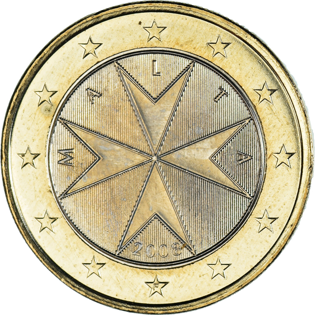 Malta, Euro, 2008, Paris, EBC+, Bimetálico, KM:131