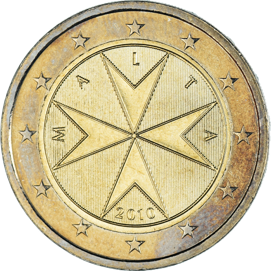 Malta, 2 Euro, 2010, Paris, MS(60-62), Bi-Metallic, KM:132