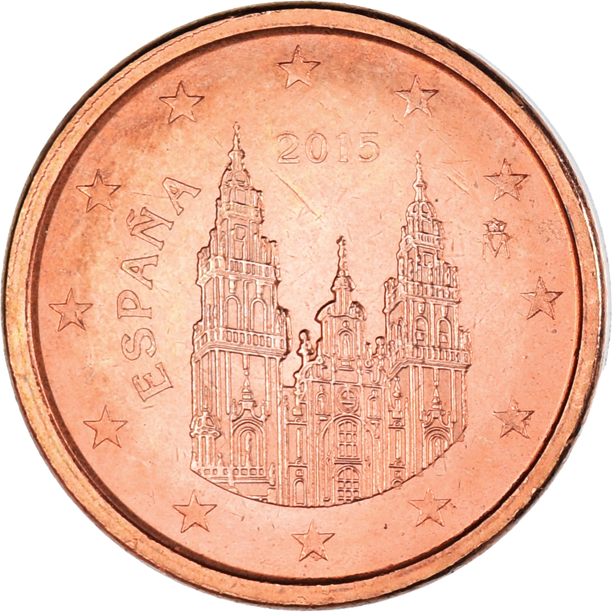 Spanje, Euro Cent, 2015, Madrid, PR, Copper Plated Steel, KM:1144