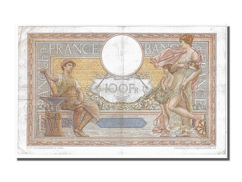 France, 100 Francs, 100 F 1908-1939 ''Luc Olivier Merson'', 1935, KM #78c,...