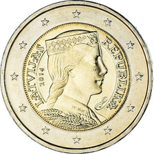 Lettonia, 2 Euro, 2014, Stuttgart, SPL, Bi-metallico, KM:157