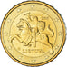 Lithuania, 10 Euro Cent, 2015, AU(55-58), Brass, KM:208