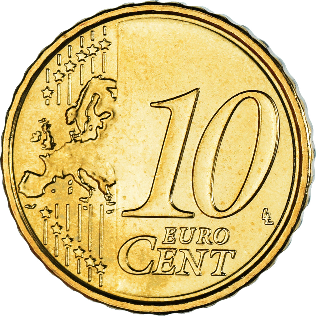 Lithuania, 10 Euro Cent, 2015, AU(55-58), Brass, KM:208
