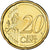 REPUBLIKA IRLANDII, 20 Euro Cent, 2008, Sandyford, AU(55-58), Mosiądz, KM:48