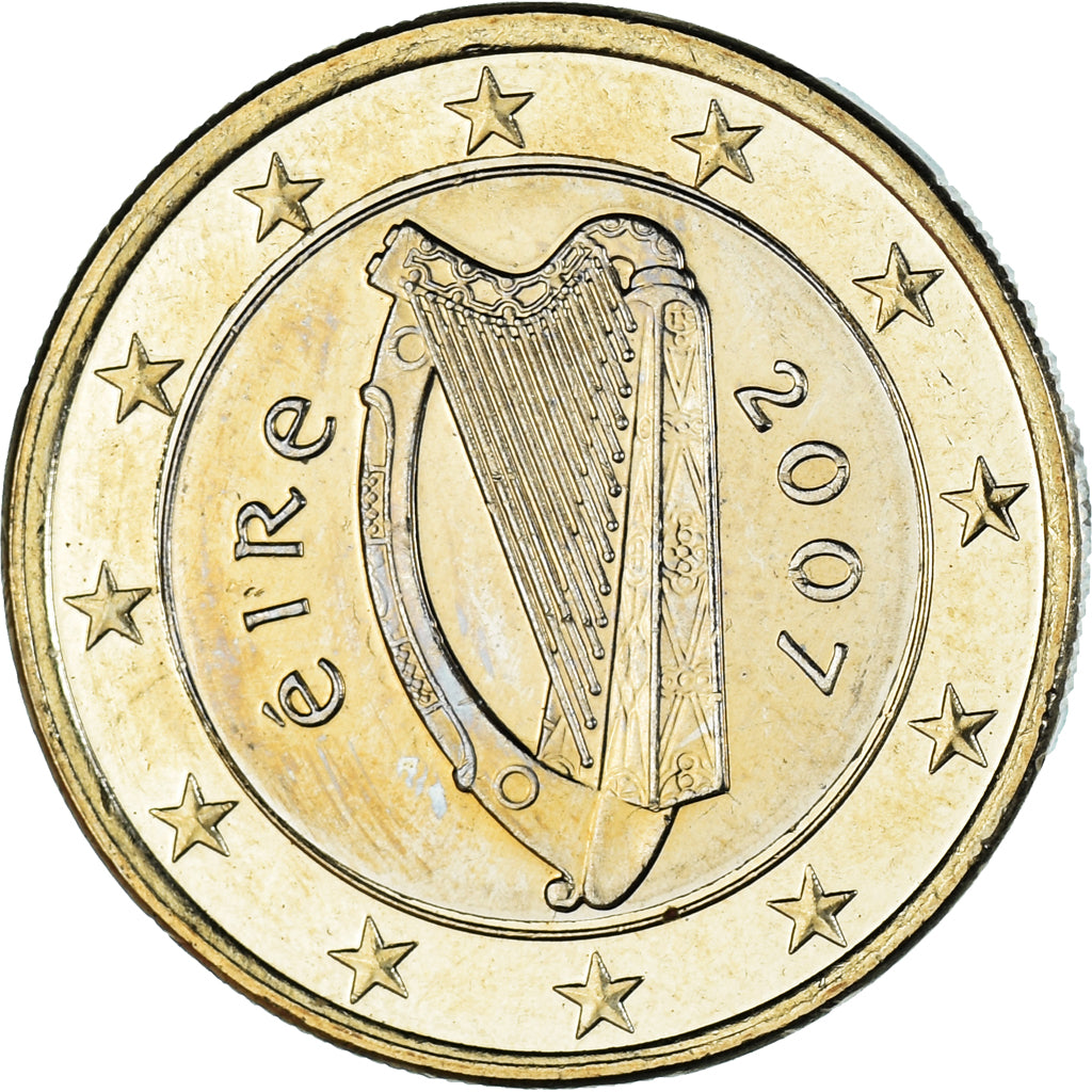 IRELAND REPUBLIC, Euro, 2007, Sandyford, MS(60-62), Bi-Metallic, KM:50