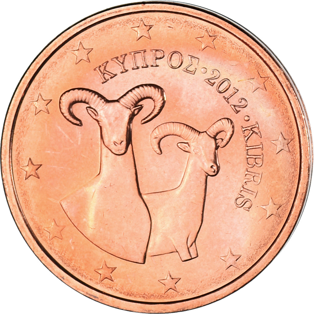 Cyprus, 2 Euro Cent, 2012, AU(55-58), Copper Plated Steel, KM:79