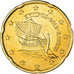 Chipre, 20 Euro Cent, 2012, EBC, Latón, KM:82