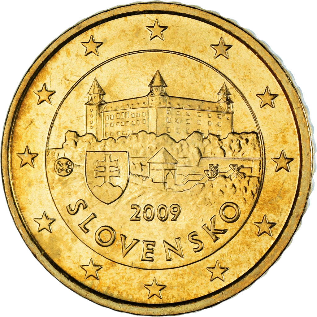 Slowakei, 50 Euro Cent, 2009, Kremnica, VZ, Messing, KM:100