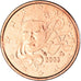 France, Euro Cent, 2003, Paris, AU(55-58), Copper Plated Steel, Gadoury:1