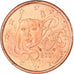 Francia, 5 Euro Cent, 2001, Paris, EBC, Cobre chapado en acero, Gadoury:3