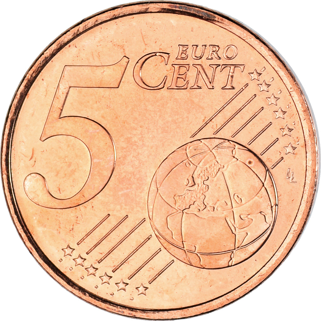 Francia, 5 Euro Cent, 2001, Paris, EBC, Cobre chapado en acero, Gadoury:3