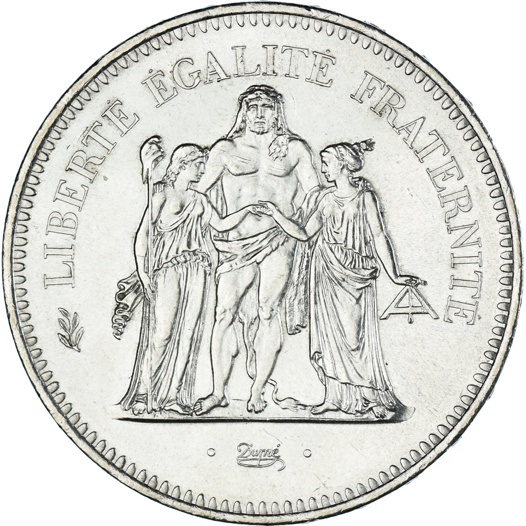 Coin, France, Hercule, 50 Francs, 1977, Paris, AU(55-58), Silver, KM:941.1