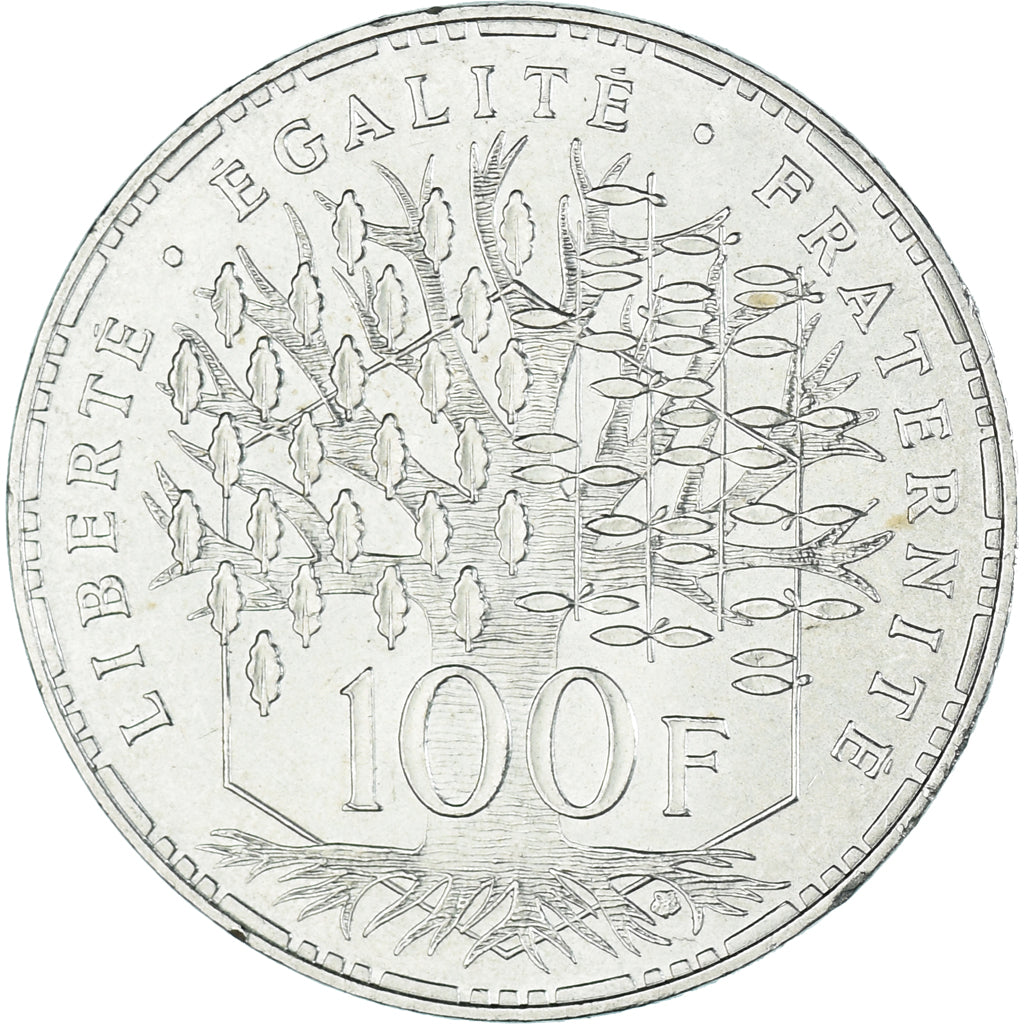 Moneta, Francja, Panthéon, 100 Francs, 1984, Paris, AU(55-58), Srebro