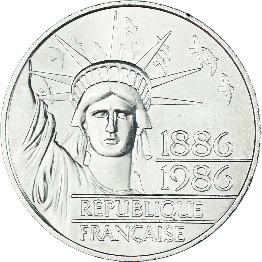 Münze, Frankreich, Statue de la Liberté, 100 Francs, 1986, Paris, VZ+, Silber