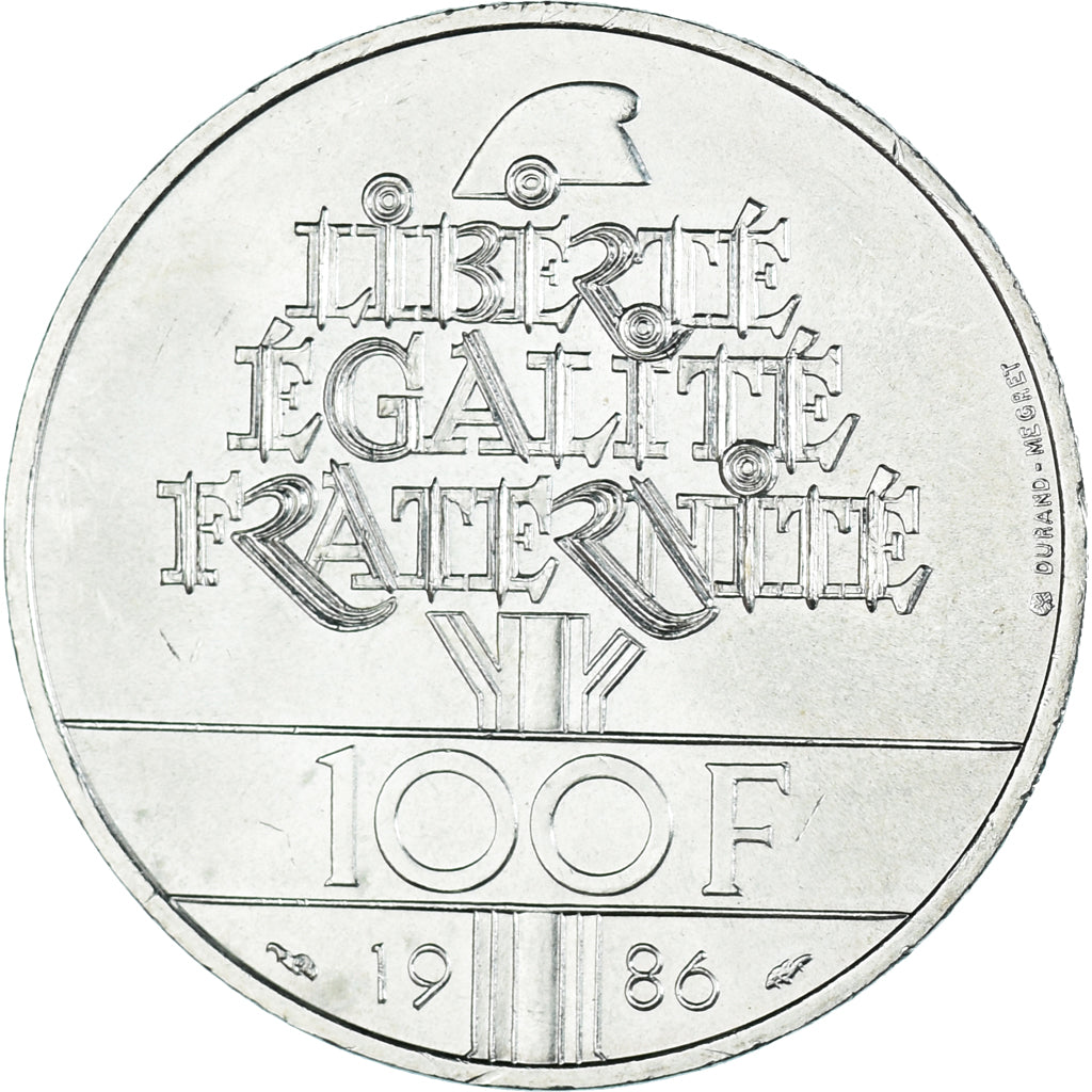 Münze, Frankreich, Statue de la Liberté, 100 Francs, 1986, Paris, VZ+, Silber
