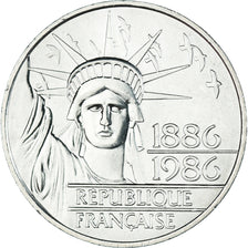 Coin, France, Statue de la Liberté, 100 Francs, 1986, Paris, MS(60-62), Silver