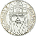 Münze, Frankreich, Charlemagne, 100 Francs, 1990, Paris, VZ+, Silber, KM:982