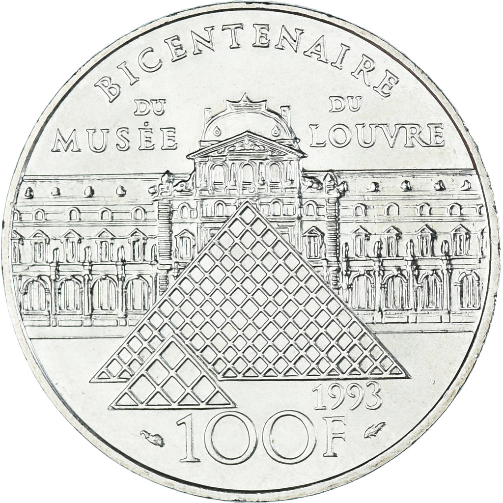 Coin, France, Liberté guidant le peuple, 100 Francs, 1993, MS(60-62), Silver