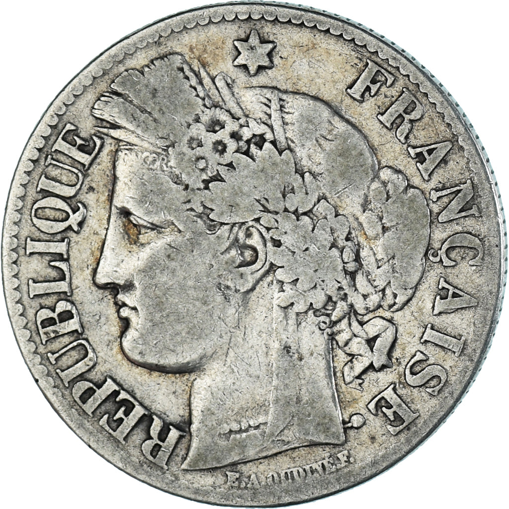 Coin, France, Cérès, 2 Francs, 1887, Paris, VF(20-25), Silver, KM:817.1