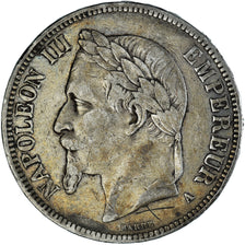 Münze, Frankreich, Napoleon III, 5 Francs, 1867, Paris, SS, Silber, KM:799.1