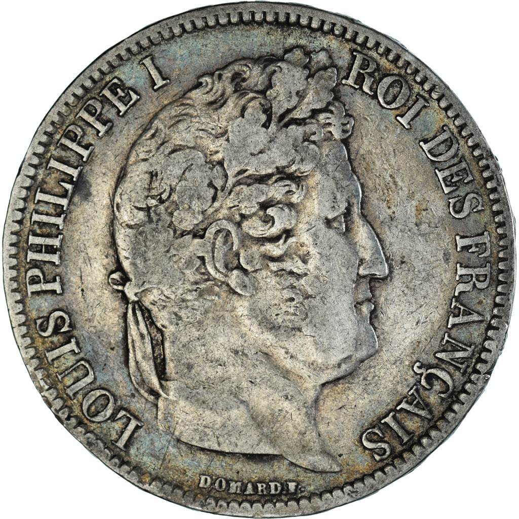 Moneta, Francia, Louis-Philippe, 5 Francs, 1831, Lille, MB+, Argento, KM:745.13