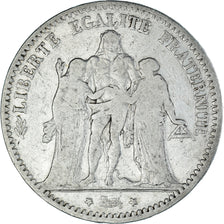 Monnaie, France, Hercule, 5 Francs, 1875, Bordeaux, TB+, Argent, Gadoury:745a