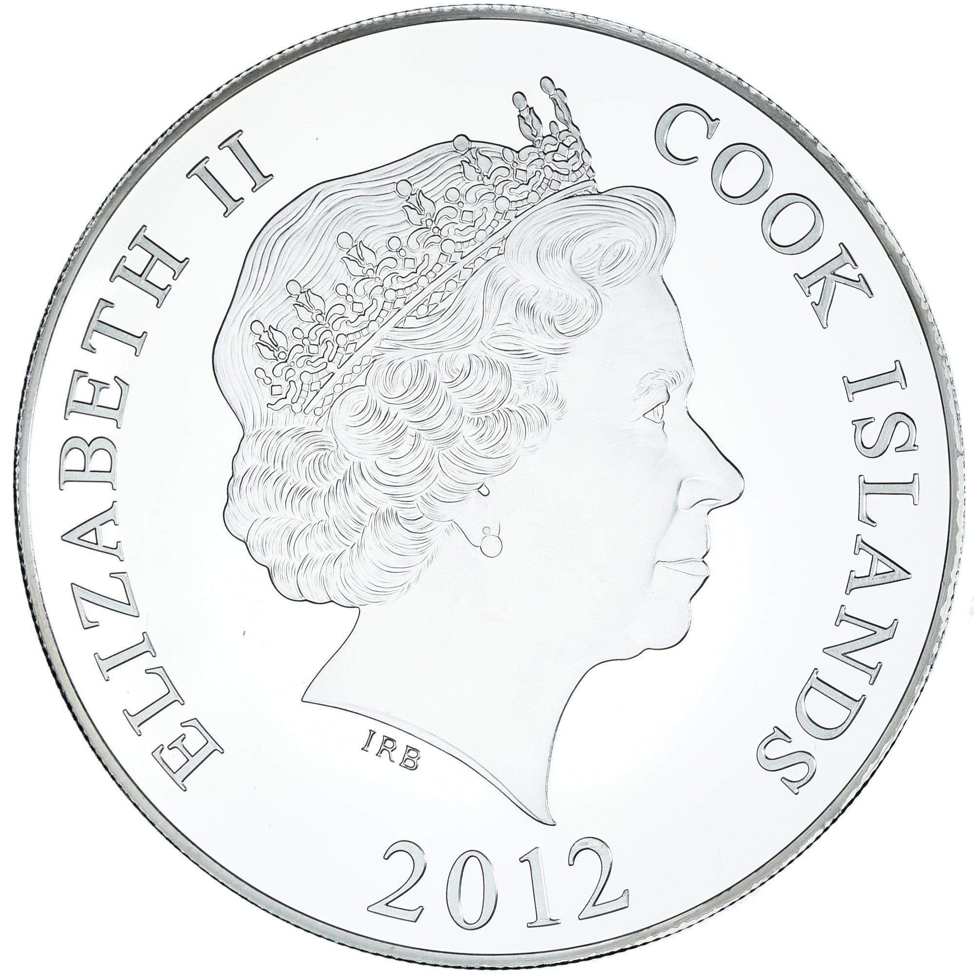 Moeda, Ilhas Cook, Elizabeth II, 10 Dollars, 2012, Mint of Norway, UNC, Prata